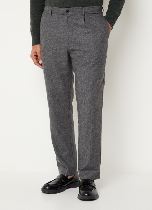 SAMSØE SAMSØE Bertil slim fit pantalon in wolblend