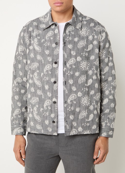SAMSØE SAMSØE Castor overshirt met paisley dessin