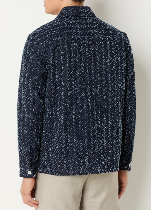 SAMSØE SAMSØE Castor overshirt van denim - achterkant indigo