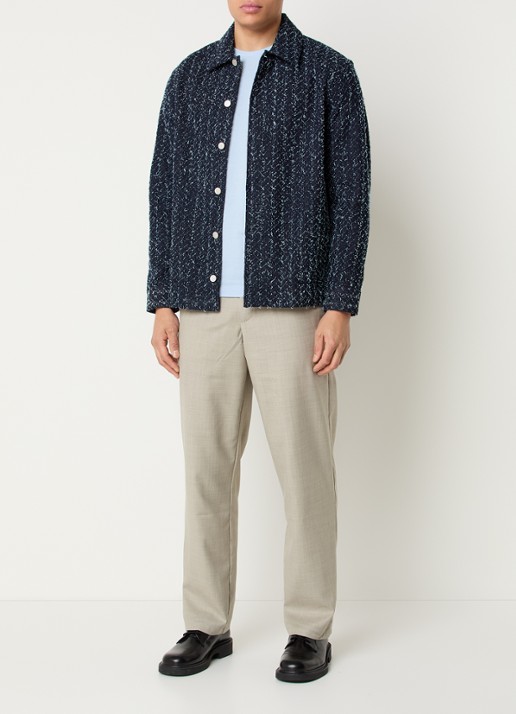 SAMSØE SAMSØE Castor overshirt van denim - voorkant 4 indigo