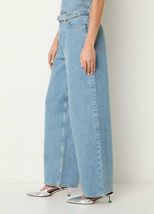 SAMSØE SAMSØE Harper high waist loose fit jeans met ceintuur - detail 5 indigo