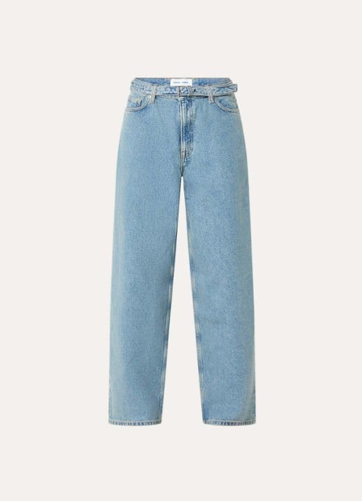 SAMSØE SAMSØE Harper high waist loose fit jeans met ceintuur - voorkant 2 indigo