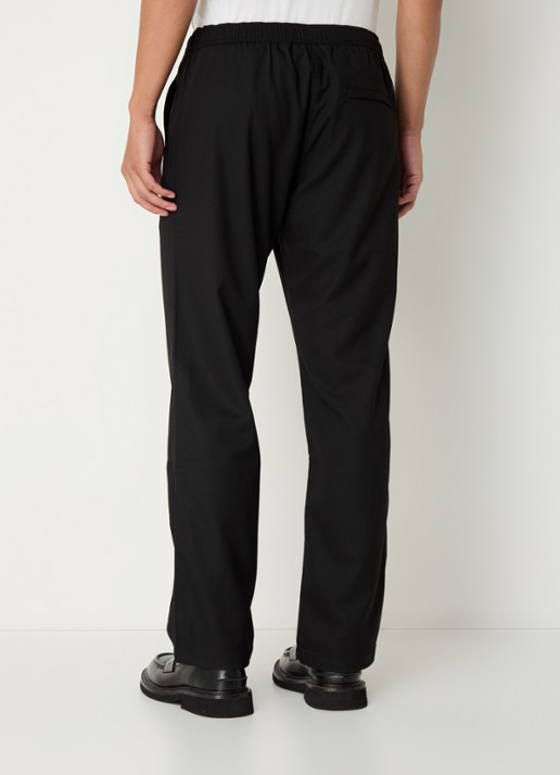 SAMSØE SAMSØE Jabari slim fit pantalon met steekzakken - achterkant zwart