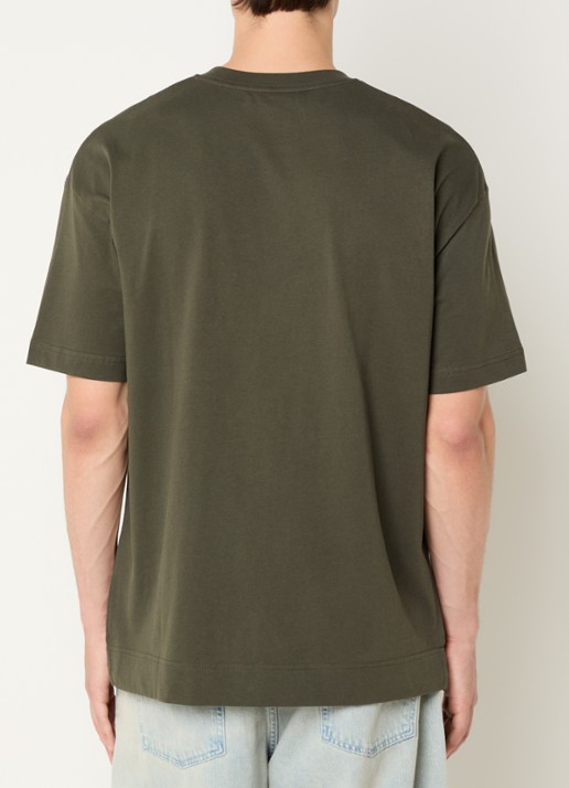 SAMSØE SAMSØE Joel T-shirt met logo - achterkant legergroen