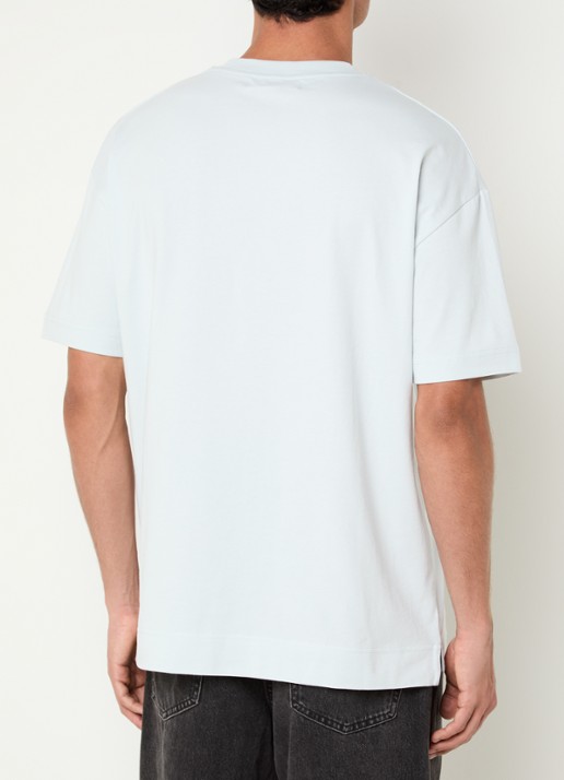 SAMSØE SAMSØE Joel T-shirt met logo - achterkant lichtbruin