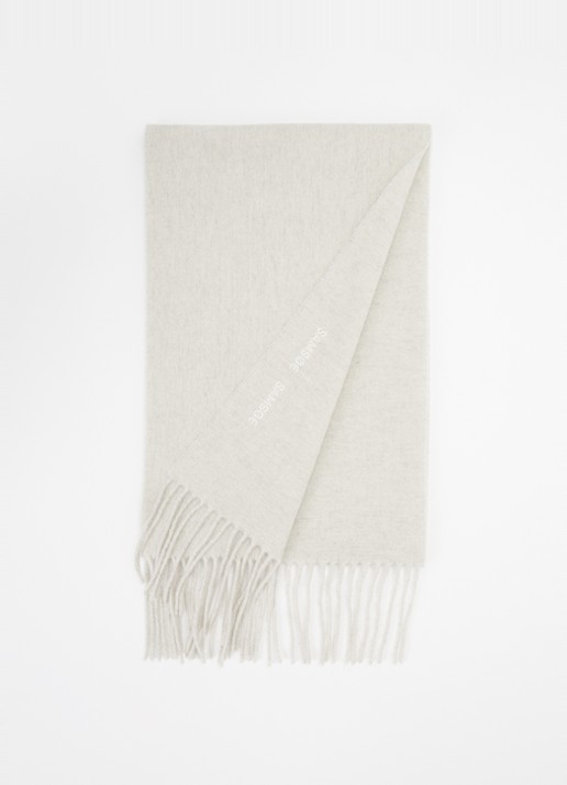 SAMSØE SAMSØE Jolly fijngebreide sjaal in kasjmier wolblend 195 cm x 28 cm