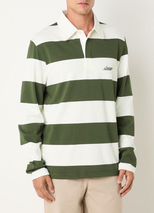 SAMSØE SAMSØE Kevin regular fit polo met streepprint