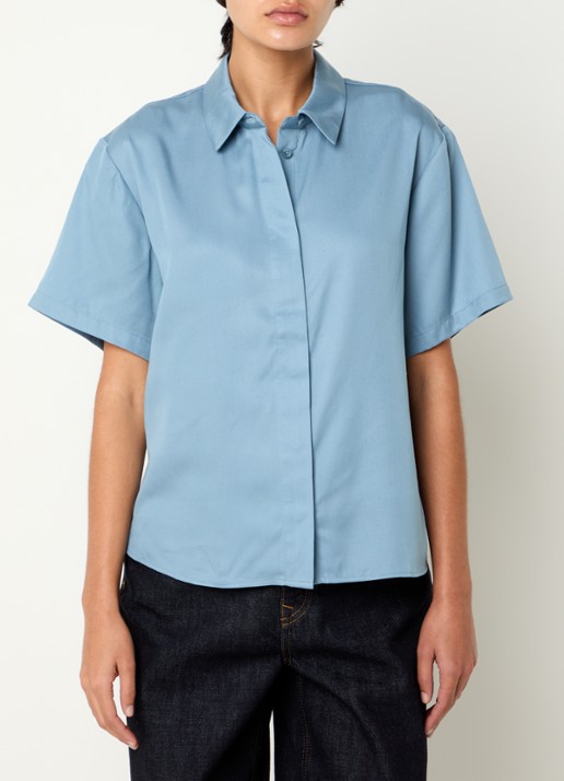 SAMSØE SAMSØE Mina blouse met kraag