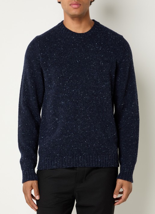 SAMSØE SAMSØE Nataniel grofgebreide pullover in wolblend