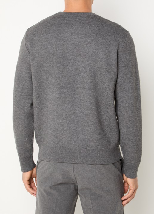 SAMSØE SAMSØE Rico fijngebreide pullover - achterkant 4 grijs