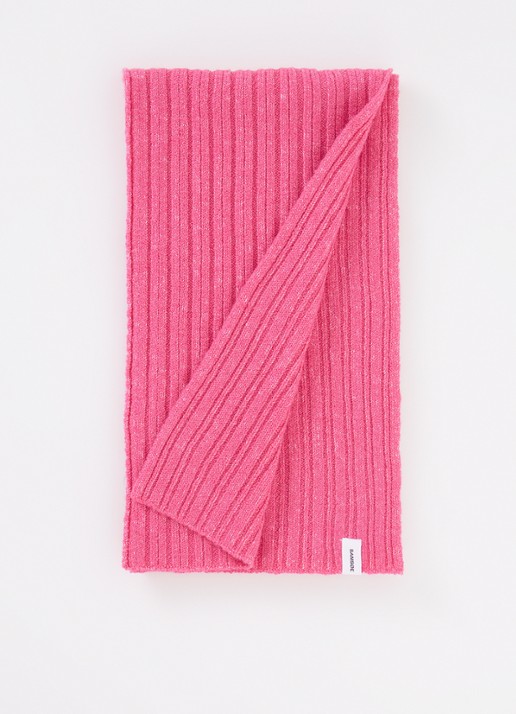 SAMSØE SAMSØE Rossi sjaal in wolblend 180 x 25  - voorkant roze