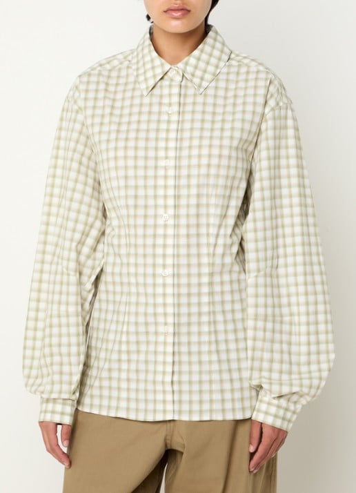 SAMSØE SAMSØE Saalesso blouse met ruitdessin