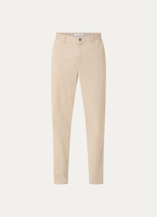 SAMSØE SAMSØE Saboris straight fit chino met steekzakken - voorkant beige