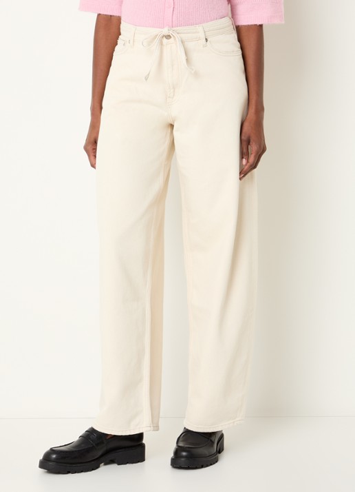 SAMSØE SAMSØE Saharper high waist loose fit jeans met strikceintuur