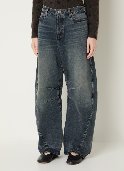 SAMSØE SAMSØE Saharpo mid waist wide fit jeans met medium wassing
