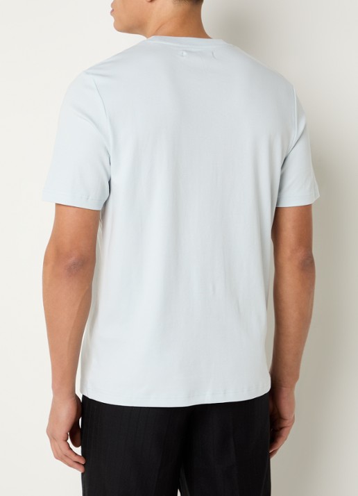 SAMSØE SAMSØE Sajesper T-shirt met logo - achterkant 4 lichtblauw