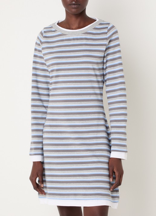 SAMSØE SAMSØE Samadison midi T-shirt jurk met streepprint