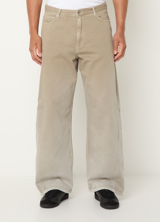 SAMSØE SAMSØE Satimothy wide leg jeans met gekleurde wassing - detail beige