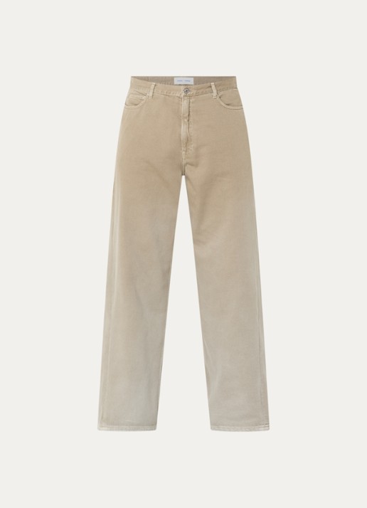 SAMSØE SAMSØE Satimothy wide leg jeans met gekleurde wassing - voorkant 3 beige