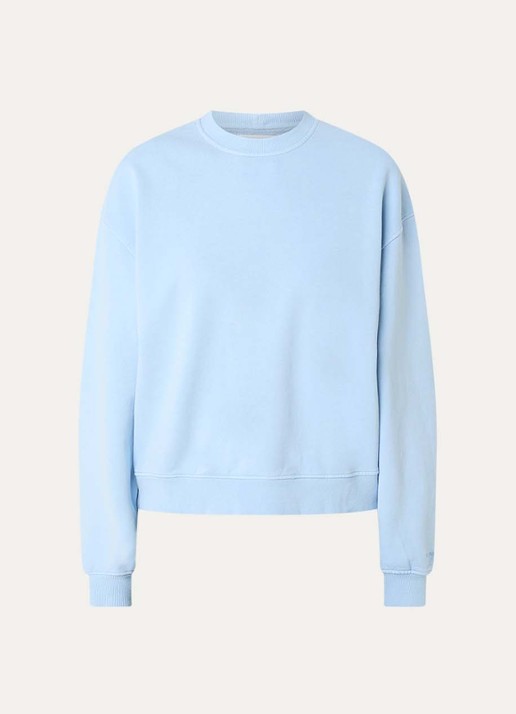 SAMSØE SAMSØE Van sweater met ronde hals - voorkant 2 lichtblauw