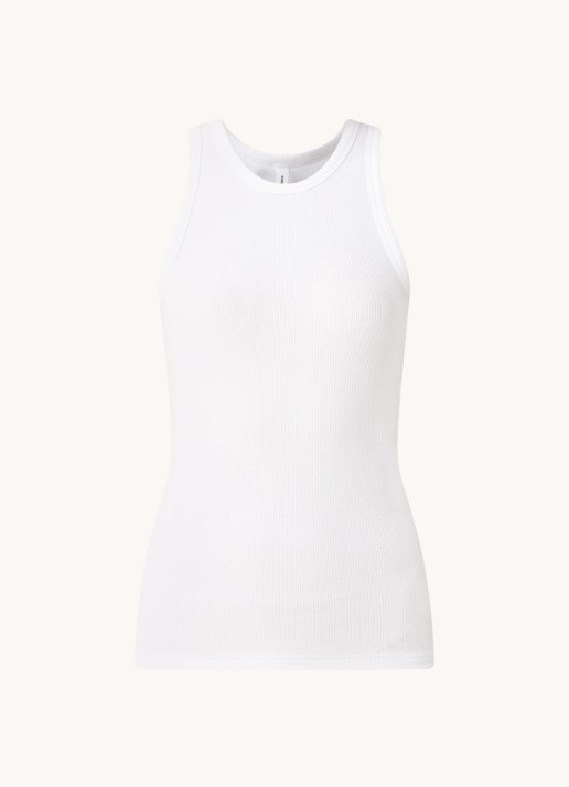 SAMSØE SAMSØE Alexo tanktop met ronde hals - voorkant 3 wit