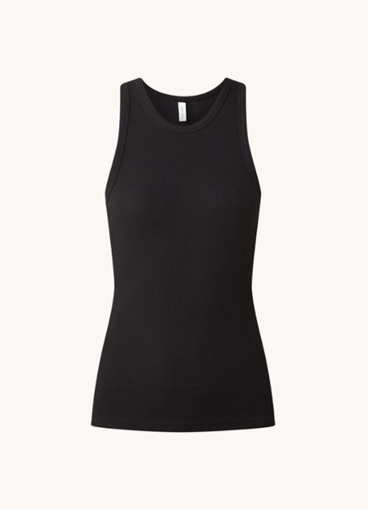 SAMSØE SAMSØE Alexo tanktop met ronde hals - voorkant 2 zwart