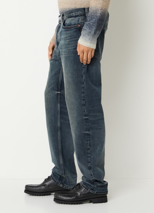 SAMSØE SAMSØE Cable straight fit jeans met medium wassing - detail 2 indigo