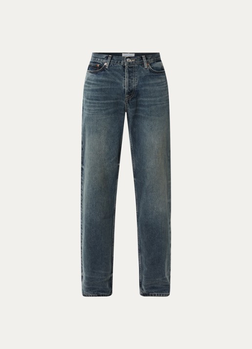 SAMSØE SAMSØE Cable straight fit jeans met medium wassing - voorkant 4 indigo