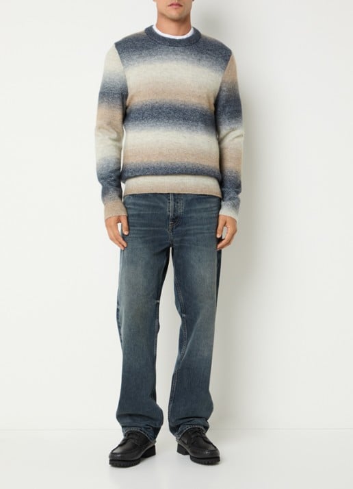 SAMSØE SAMSØE Cable straight fit jeans met medium wassing - voorkant 5 indigo