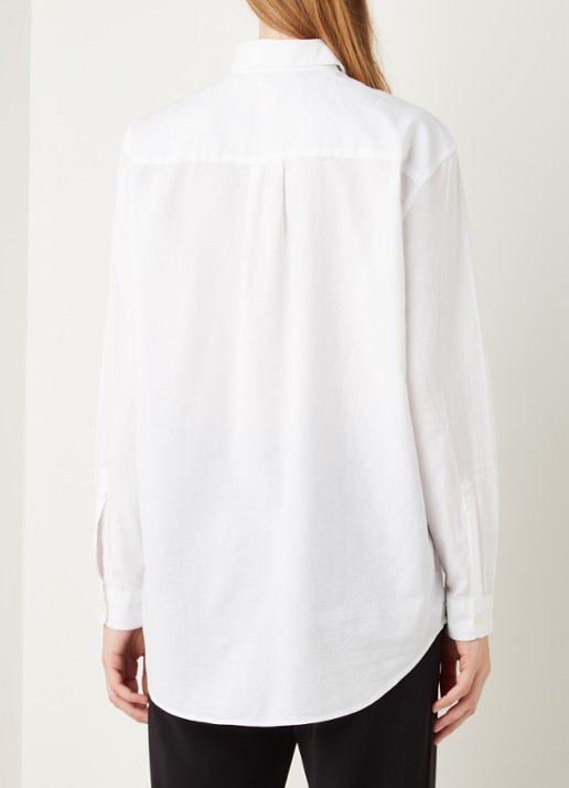 SAMSØE SAMSØE Caico blouse van  katoen - achterkant 4 wit