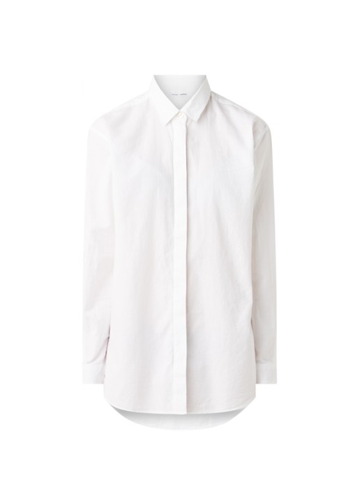 SAMSØE SAMSØE Caico blouse van  katoen - voorkant 2 wit