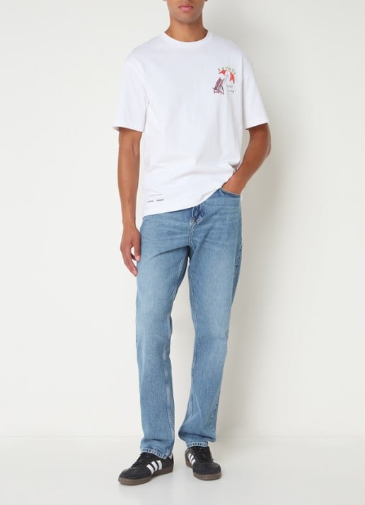 SAMSØE SAMSØE Cosmo straight leg jeans van  katoen met medium wassing - voorkant 4 indigo