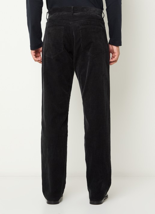 SAMSØE SAMSØE Eddie straight fit broek van corduroy - achterkant 3 zwart