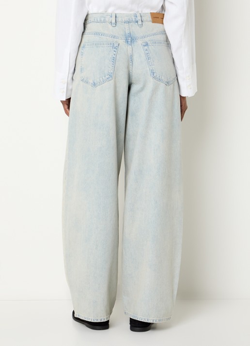 SAMSØE SAMSØE Harper mid waist wide fit jeans met gekleurde wassing - achterkant 5 lichtblauw