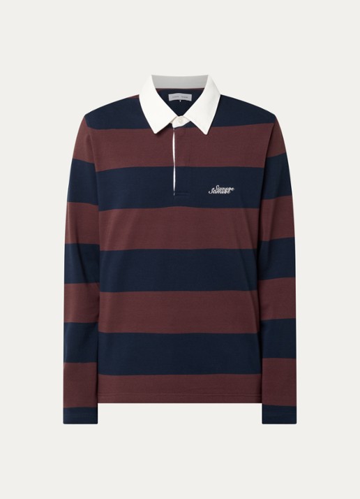 SAMSØE SAMSØE Kevin regular fit polo met streepprint - voorkant 3 multicolor
