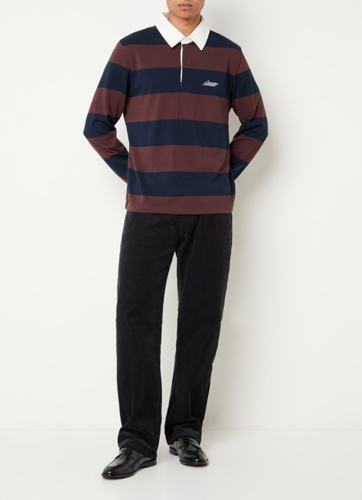 SAMSØE SAMSØE Kevin regular fit polo met streepprint - voorkant 4 multicolor