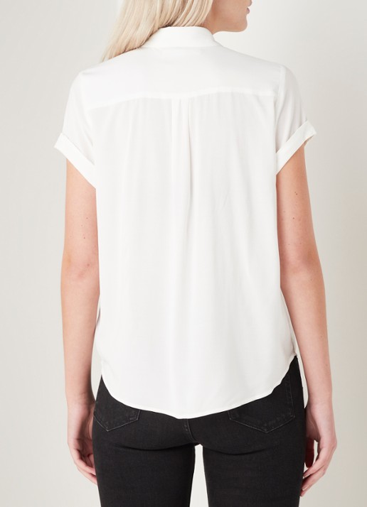 SAMSØE SAMSØE Majan blouse met korte mouw - achterkant 4 gebroken wit