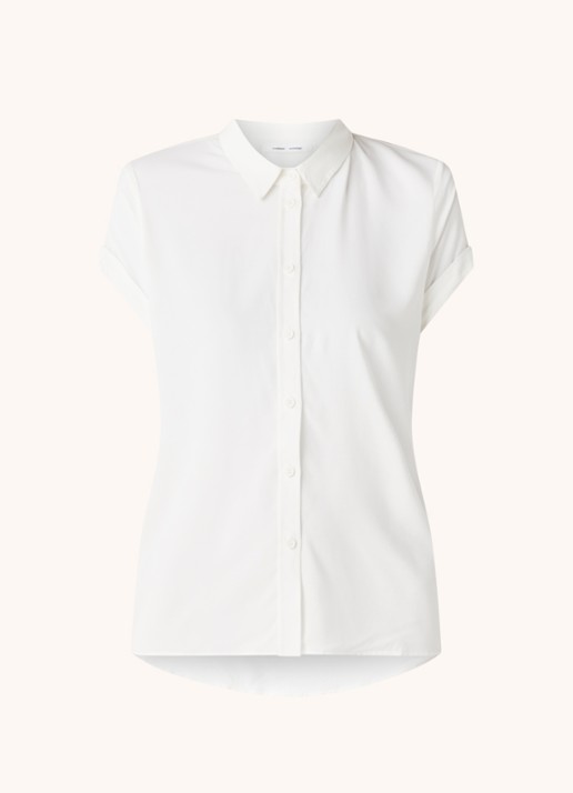 SAMSØE SAMSØE Majan blouse met korte mouw - voorkant 2 gebroken wit