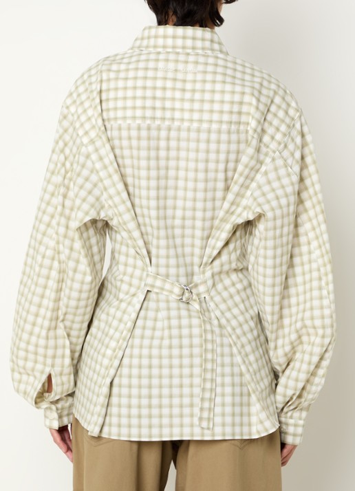 SAMSØE SAMSØE Saalesso blouse met ruitdessin - achterkant 4 groen