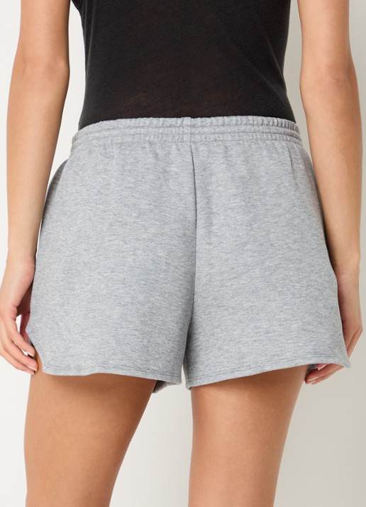 SAMSØE SAMSØE Saalice high waist straight fit korte joggingsbroek - achterkant 4 grijsmele
