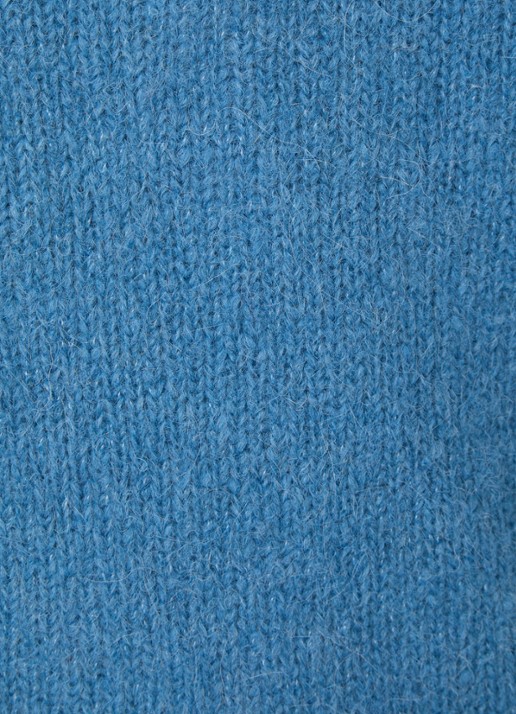 SAMSØE SAMSØE Saarin grofgebreid vest in alpaca wolblend - detail 5 staalblauw