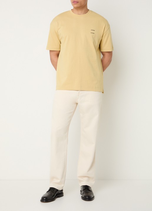 SAMSØE SAMSØE Saeddie straight leg jeans met gekleurde wassing - voorkant 5 beige