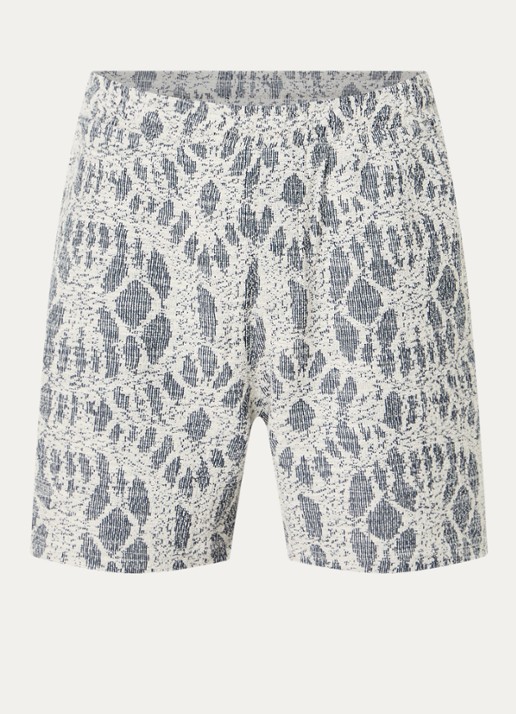 SAMSØE SAMSØE Sajabari straight fit korte broek met steekzakken - voorkant indigo