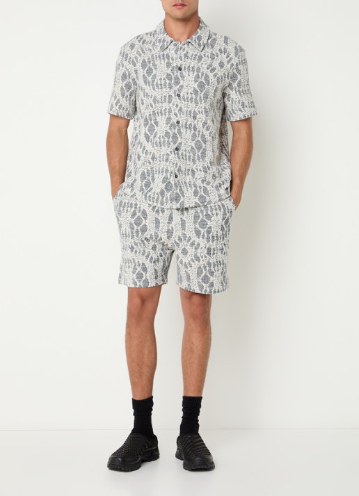 SAMSØE SAMSØE Sajabari straight fit korte broek met steekzakken - voorkant 2 indigo