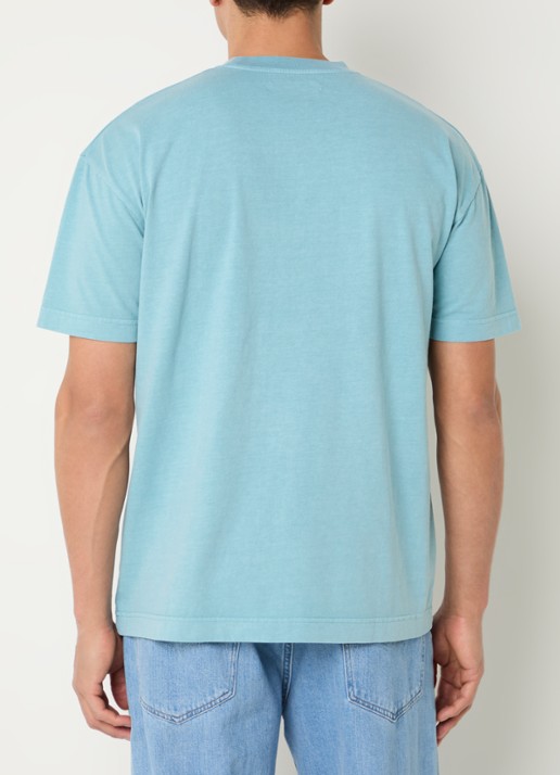 SAMSØE SAMSØE Sajoel T-shirt met logo - achterkant 4 aquablauw