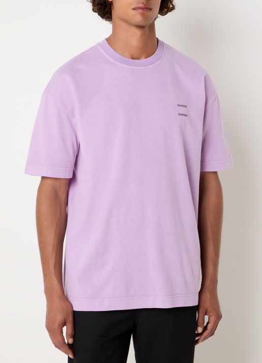 SAMSØE SAMSØE Sajoel T-shirt met logo - detail 4 lila