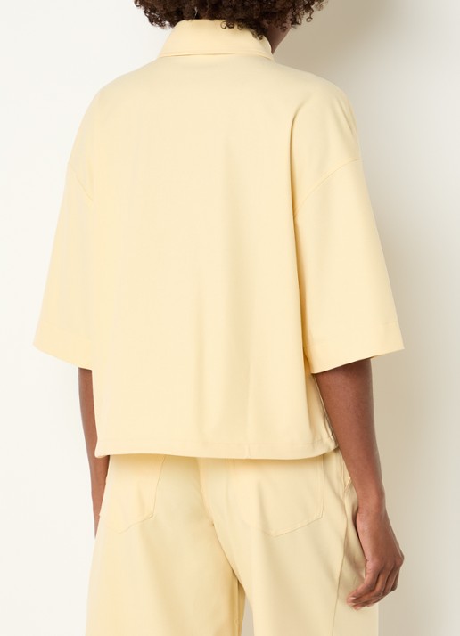 SAMSØE SAMSØE Salulu blouse met stretch - achterkant 3 lichtgeel