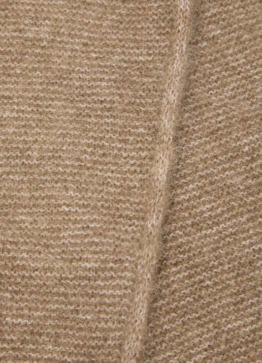 SAMSØE SAMSØE Sanor sjaal in alpaca wolblend 85 x 15 cm - detail 2 zand
