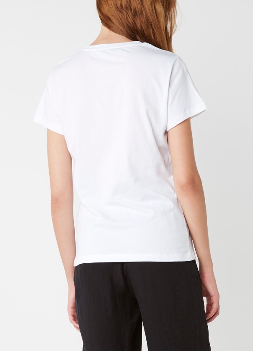 SAMSØE SAMSØE Solly T-shirt van katoen - achterkant 4 wit