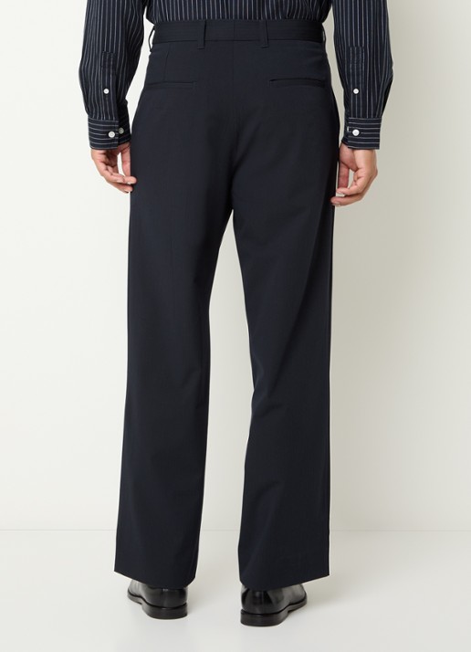 SAMSØE SAMSØE Wide fit pantalon met steekzakken - achterkant 3 zwart